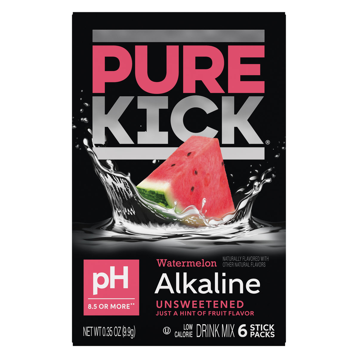 Pure Kick Alkaline - Watermelon, 6 CT