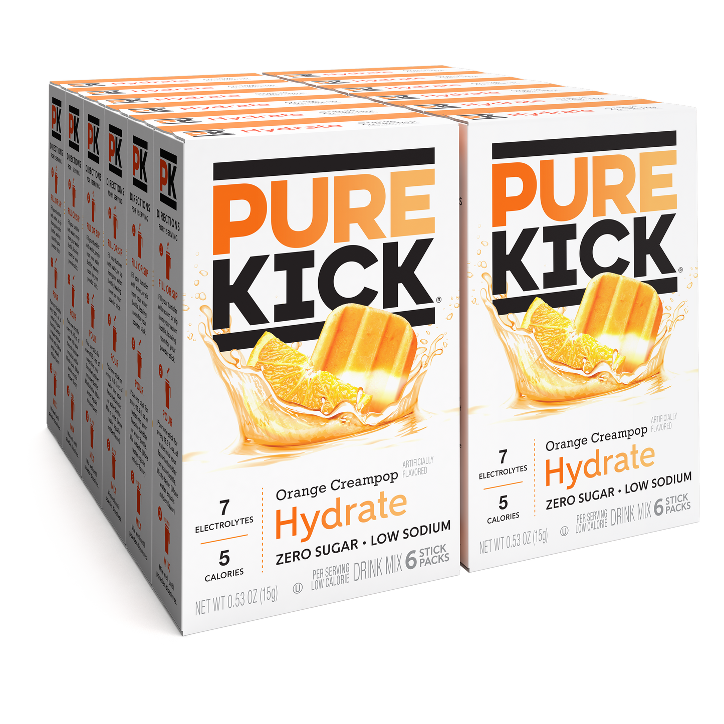 Pure Kick Hydrate - Orange Cream, 6 CT