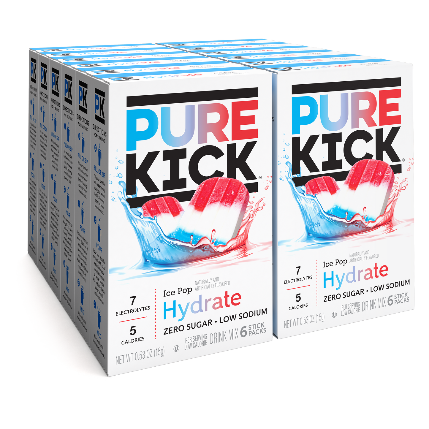 Pure Kick Hydrate - Ice Pop, 6 CT