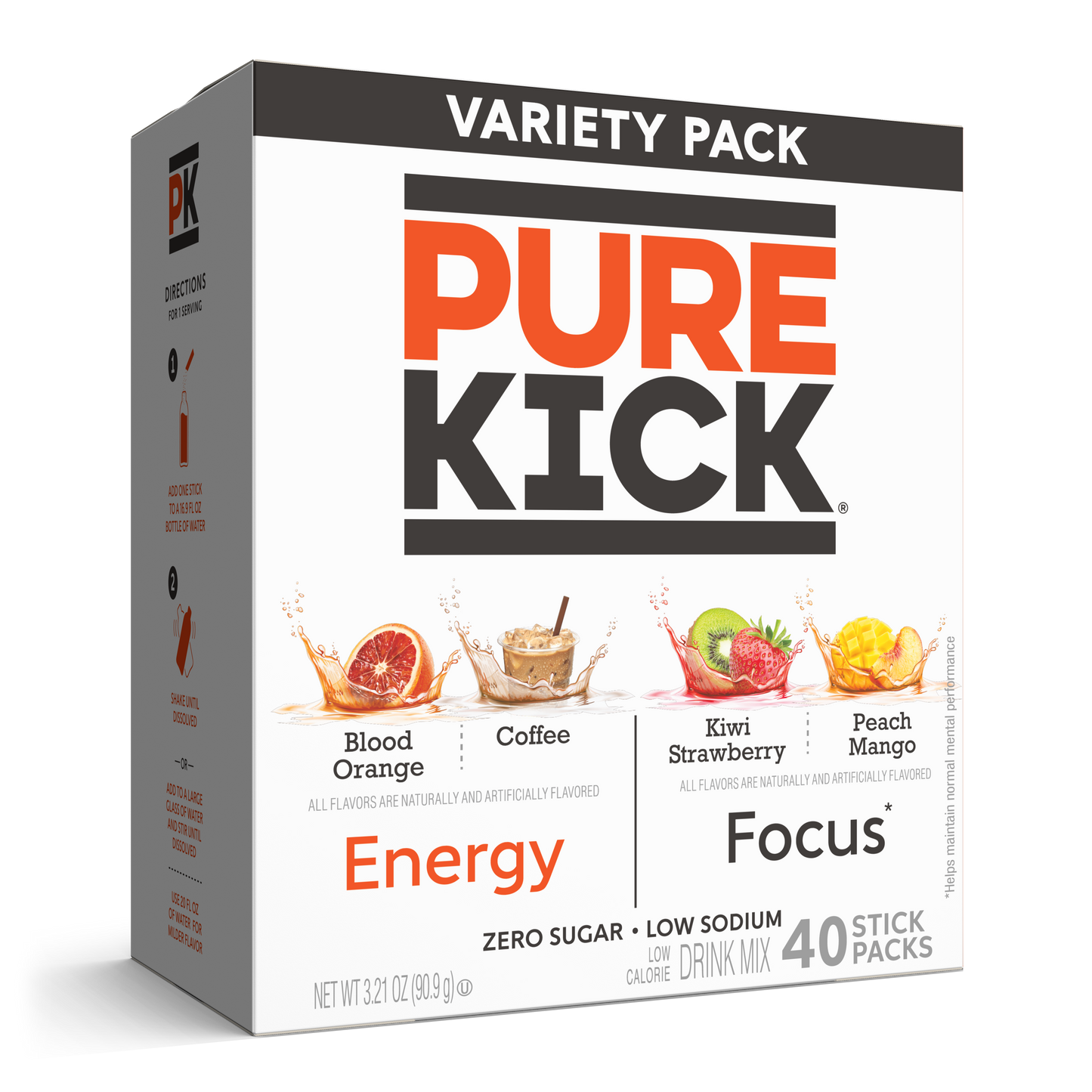 Pure Kick Energy Focus Variety Pack 40ct