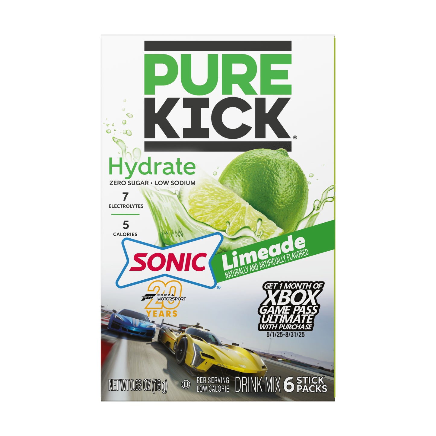 Pure Kick Forza Sonic Limeade Hydration Drink Mix