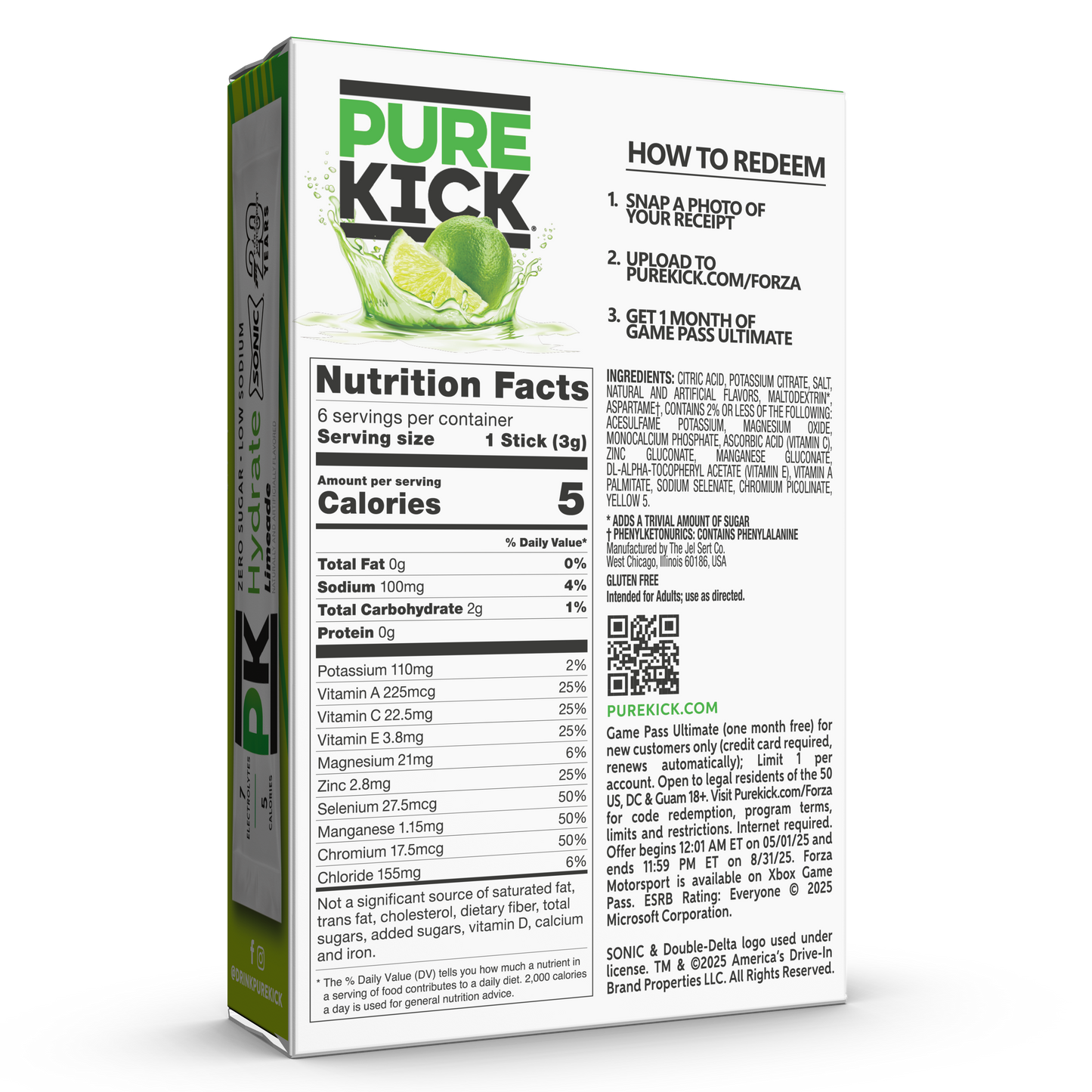 Pure Kick Forza Sonic Limeade Hydration Drink Mix