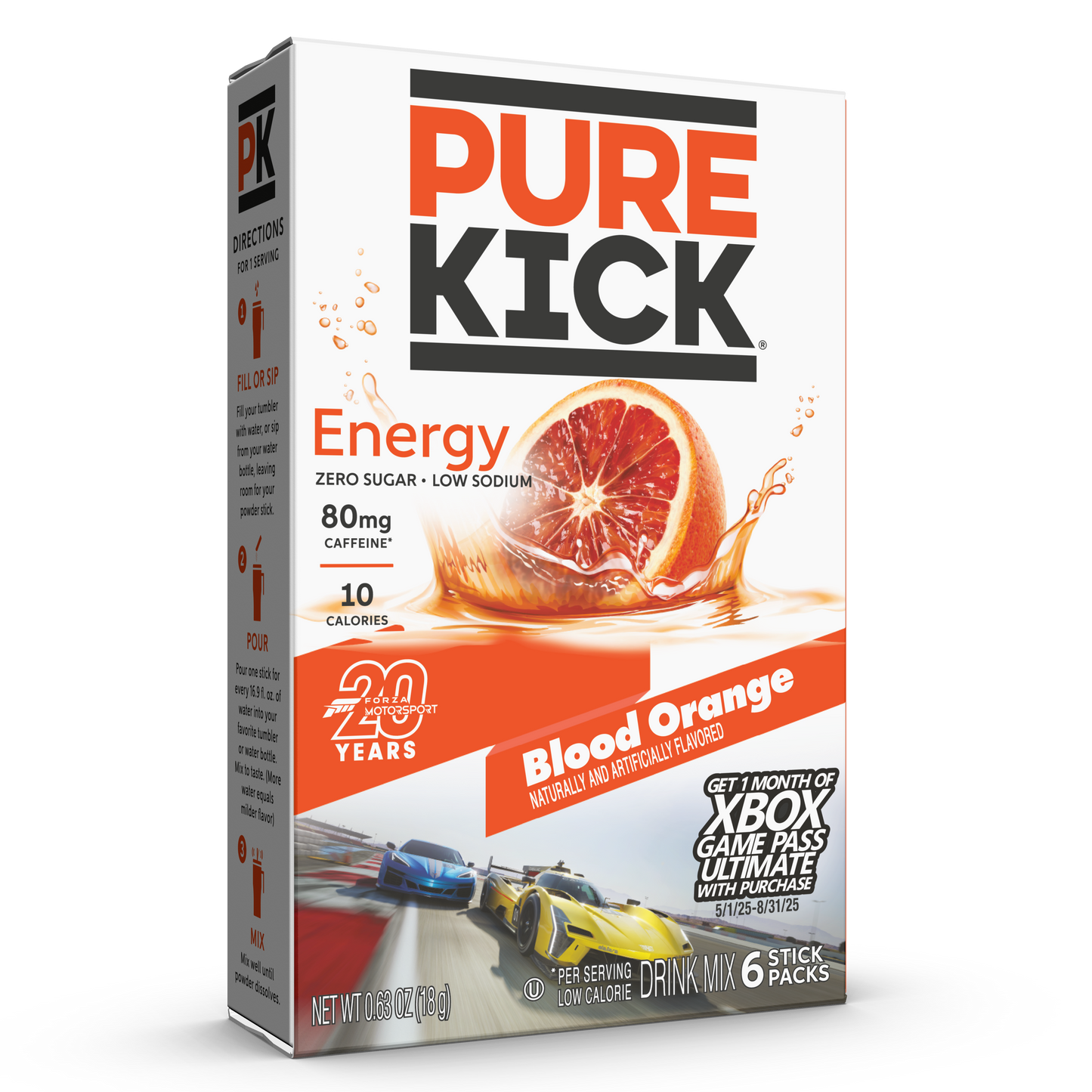 Pure Kick Forza Blood Orange Energy Drink Mix
