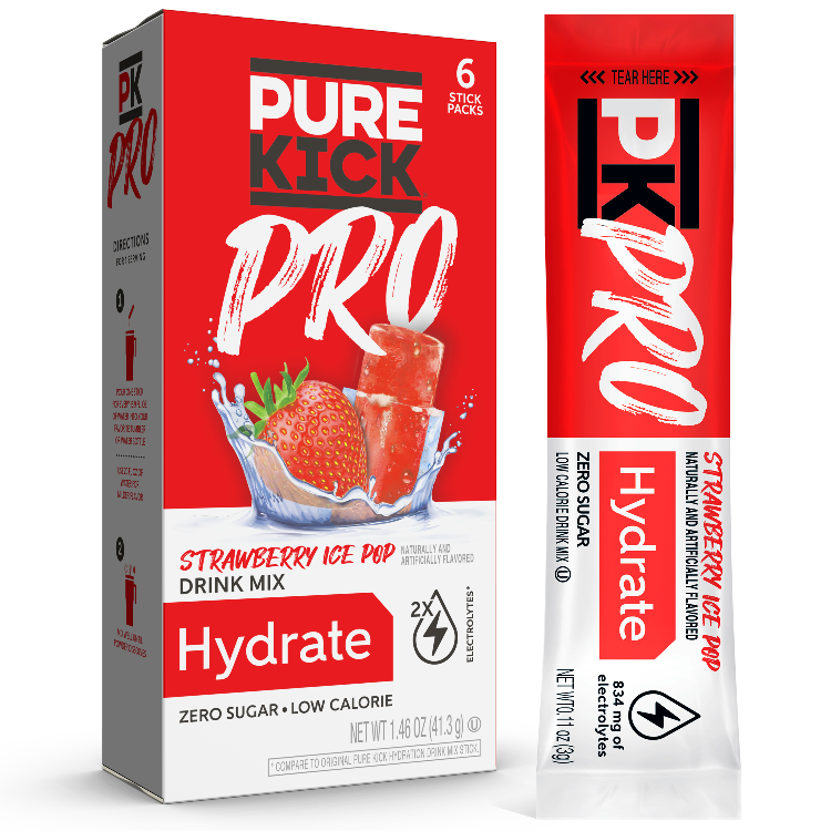 Pure Kick PRO Strawberry Ice Pop Hydration Drink Mix