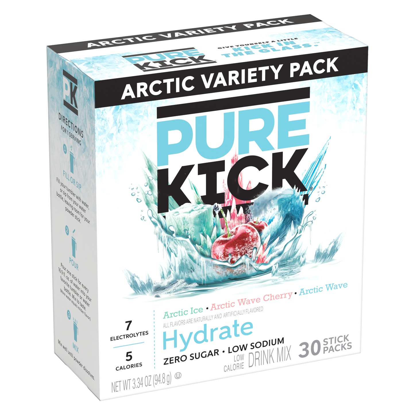 Pure Kick Hydrate Arctic Variety Pack, 30 CT