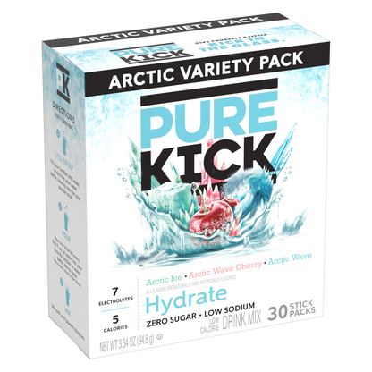 Pure Kick Hydrate Arctic Variety Pack, 30 CT