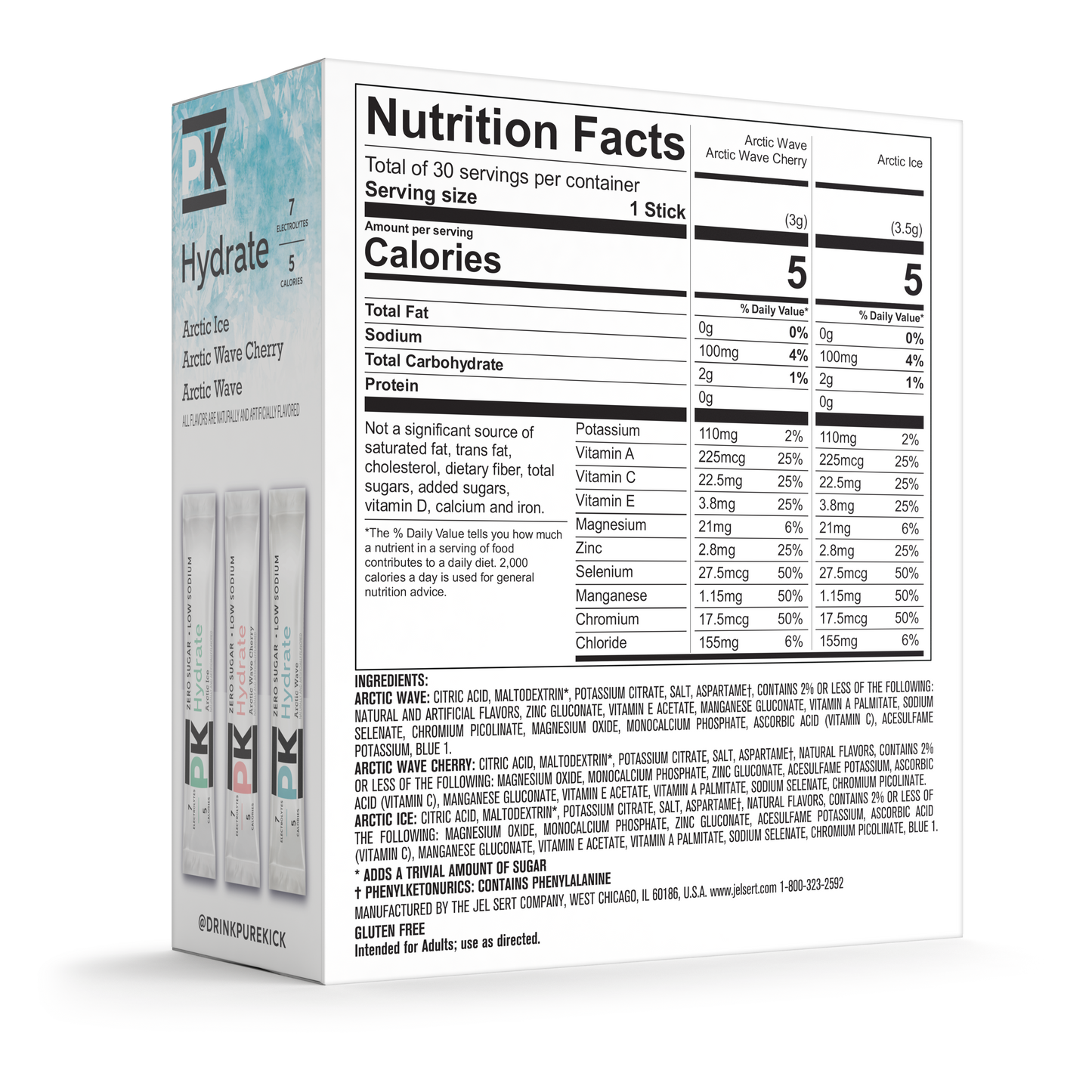 Pure Kick Hydrate Arctic Variety Pack, 30 CT
