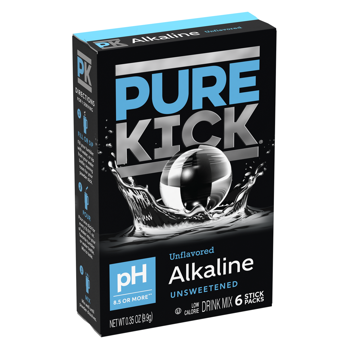 Pure Kick Alkaline - Unflavored, 6 CT