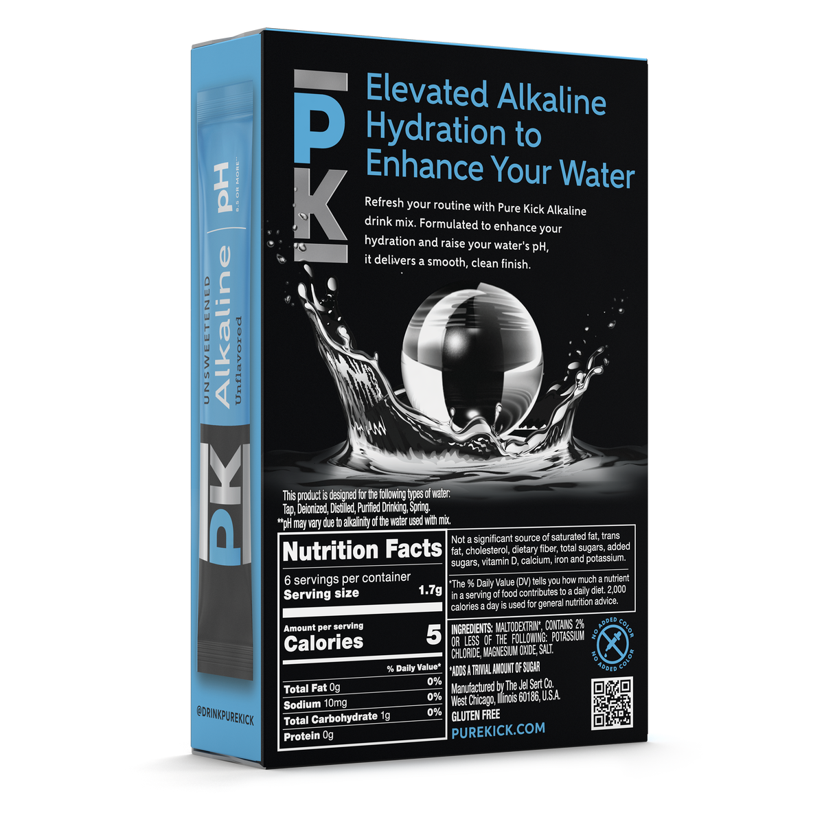Pure Kick Alkaline - Unflavored, 6 CT