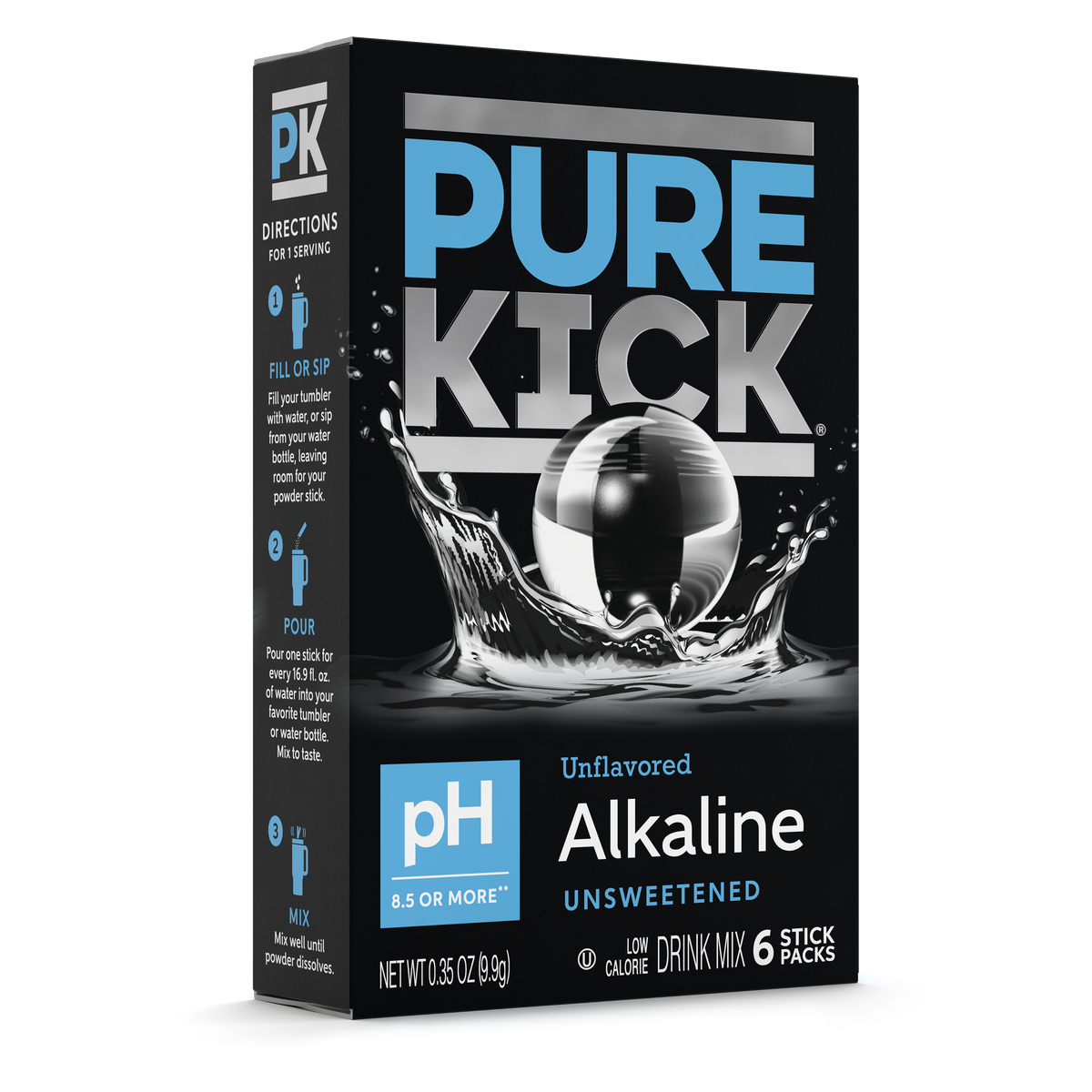 Pure Kick Alkaline - Unflavored, 6 CT