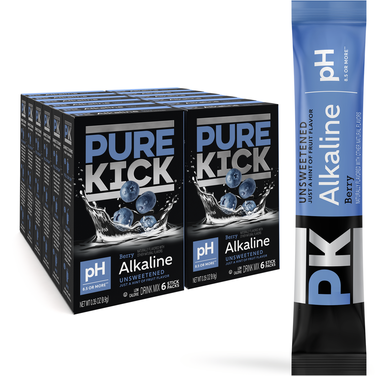Pure Kick Alkaline - Berry, 6 CT