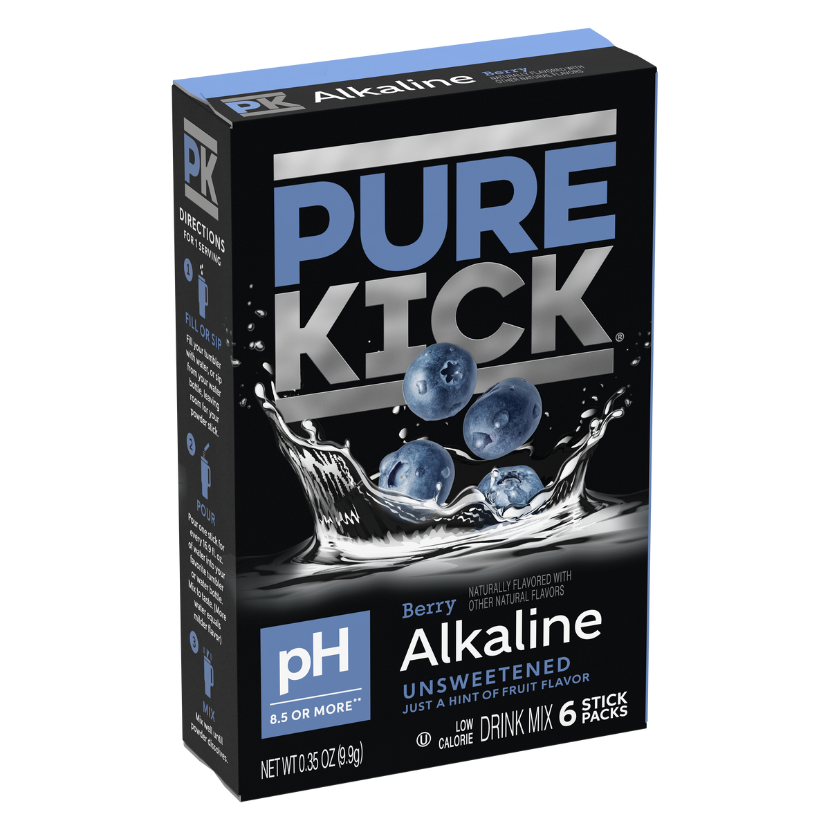 Pure Kick Alkaline - Berry, 6 CT