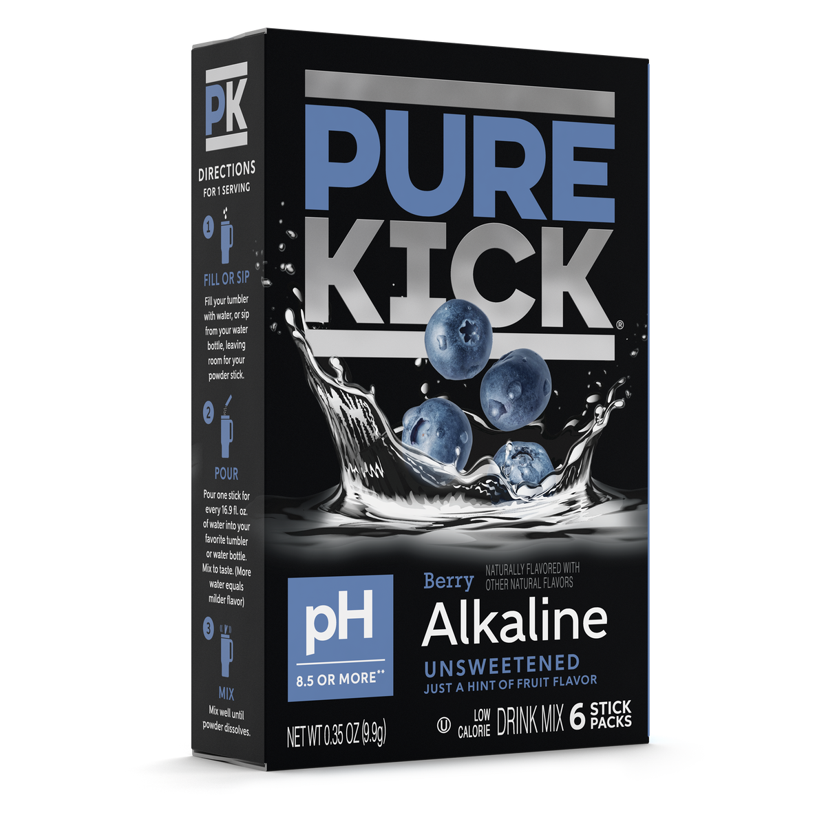 Pure Kick Alkaline - Berry, 6 CT