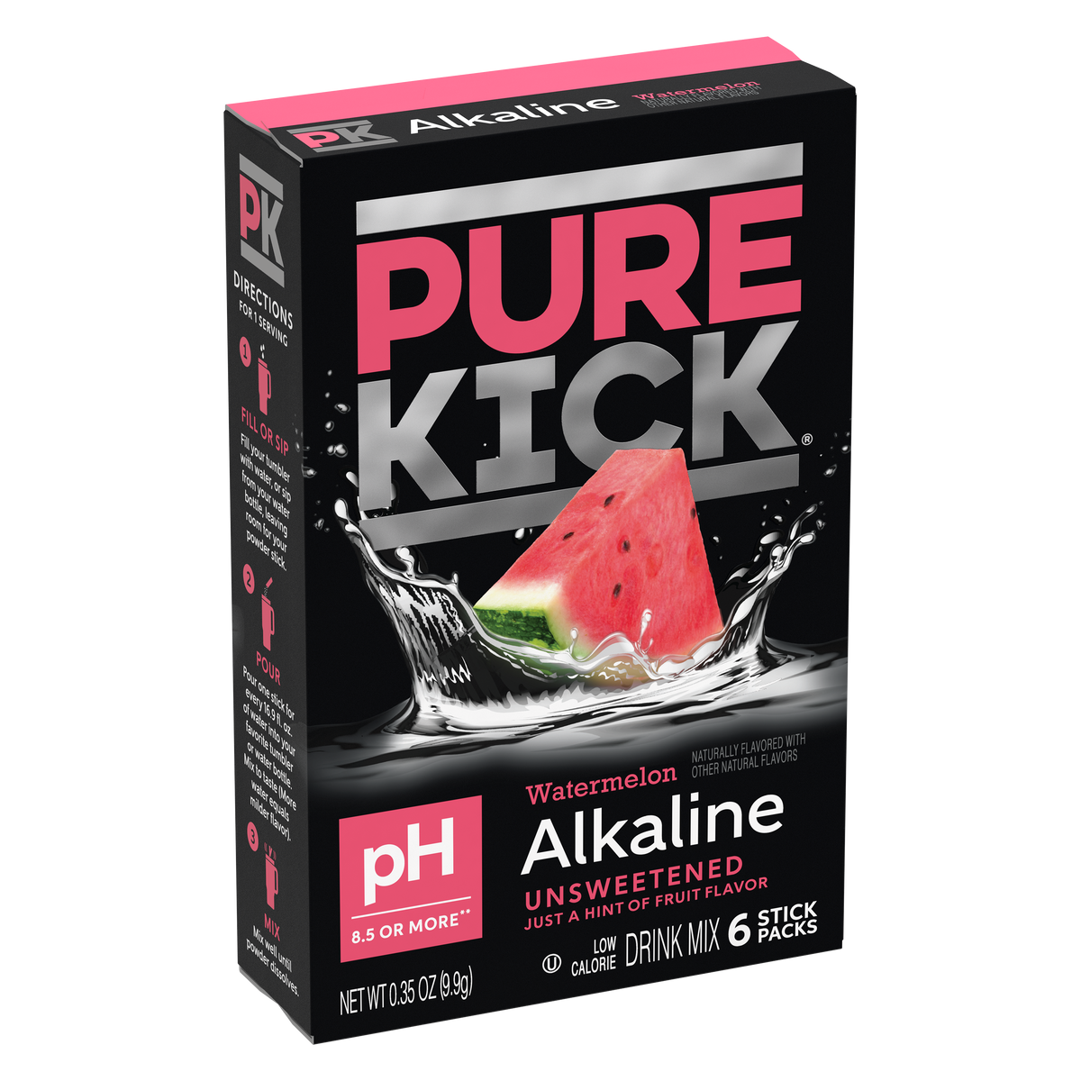 Pure Kick Alkaline - Watermelon, 6 CT