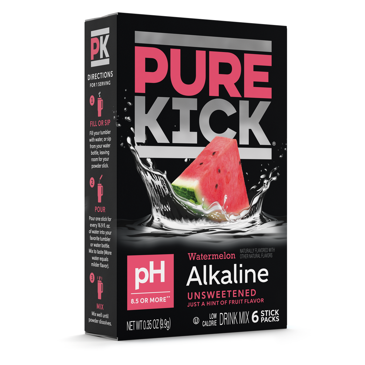 Pure Kick Alkaline - Watermelon, 6 CT