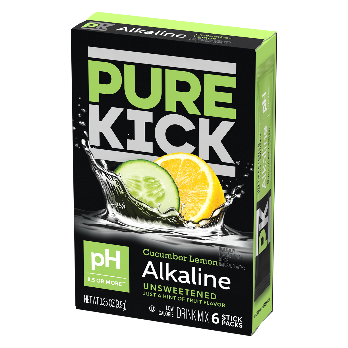 Pure Kick Alkaline - Cucumber Lemon, 6 CT