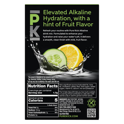Pure Kick Alkaline - Cucumber Lemon, 6 CT