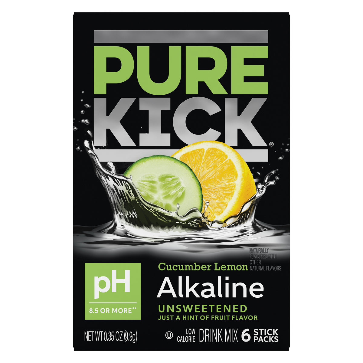 Pure Kick Alkaline - Cucumber Lemon, 6 CT