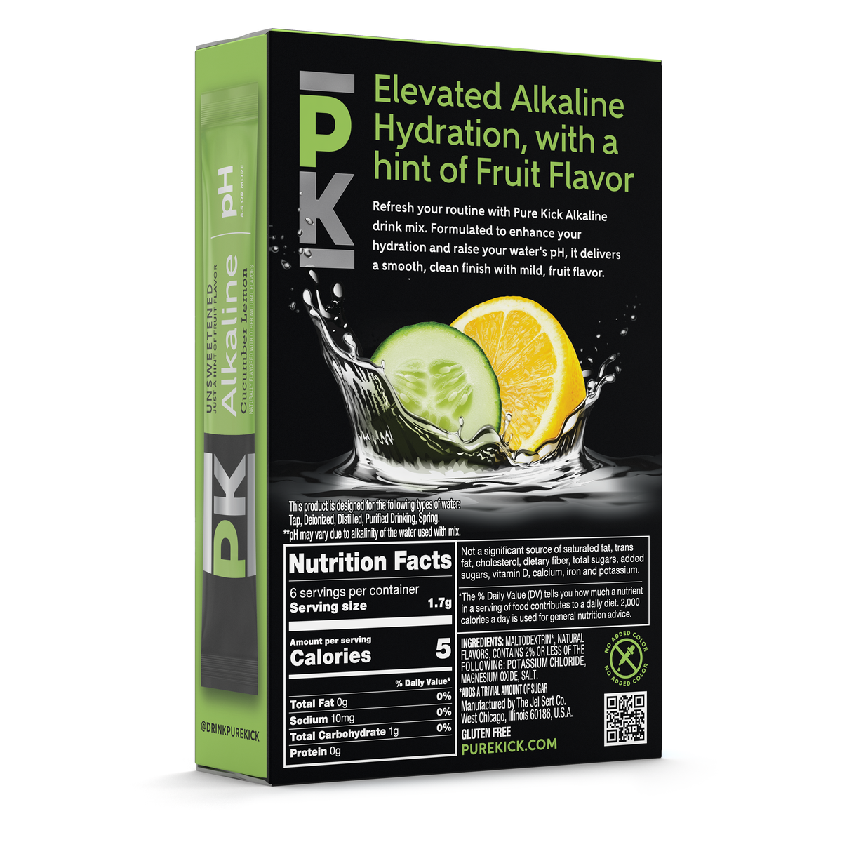 Pure Kick Alkaline - Cucumber Lemon, 6 CT