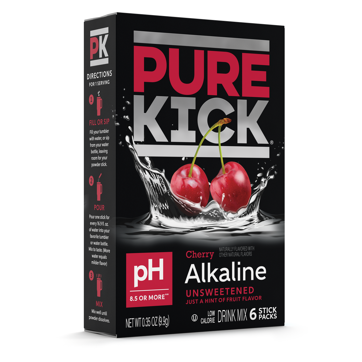 Pure Kick Alkaline - Cherry, 6 CT