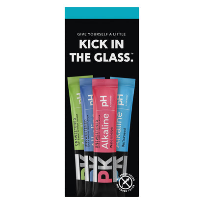 Pure Kick Alkaline Variety Pack - Watermelon, Berry, Cucumber Lemon and Unflavored, 20 Servings per Box