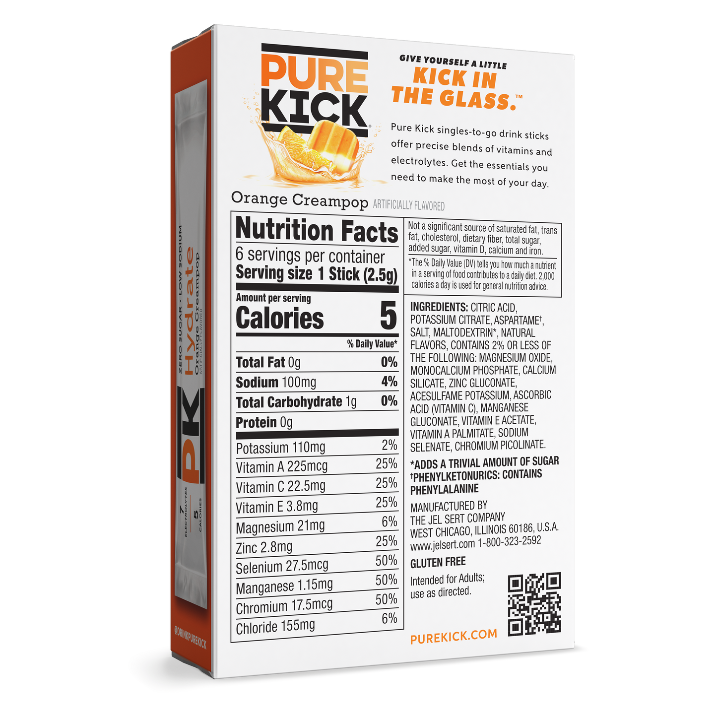 Pure Kick Hydrate - Orange Cream, 6 CT
