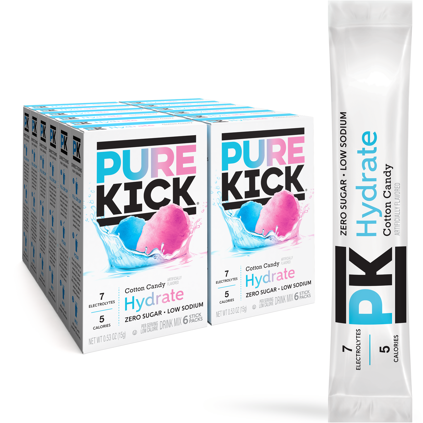 Pure Kick Hydrate - Cotton Candy, 6 CT