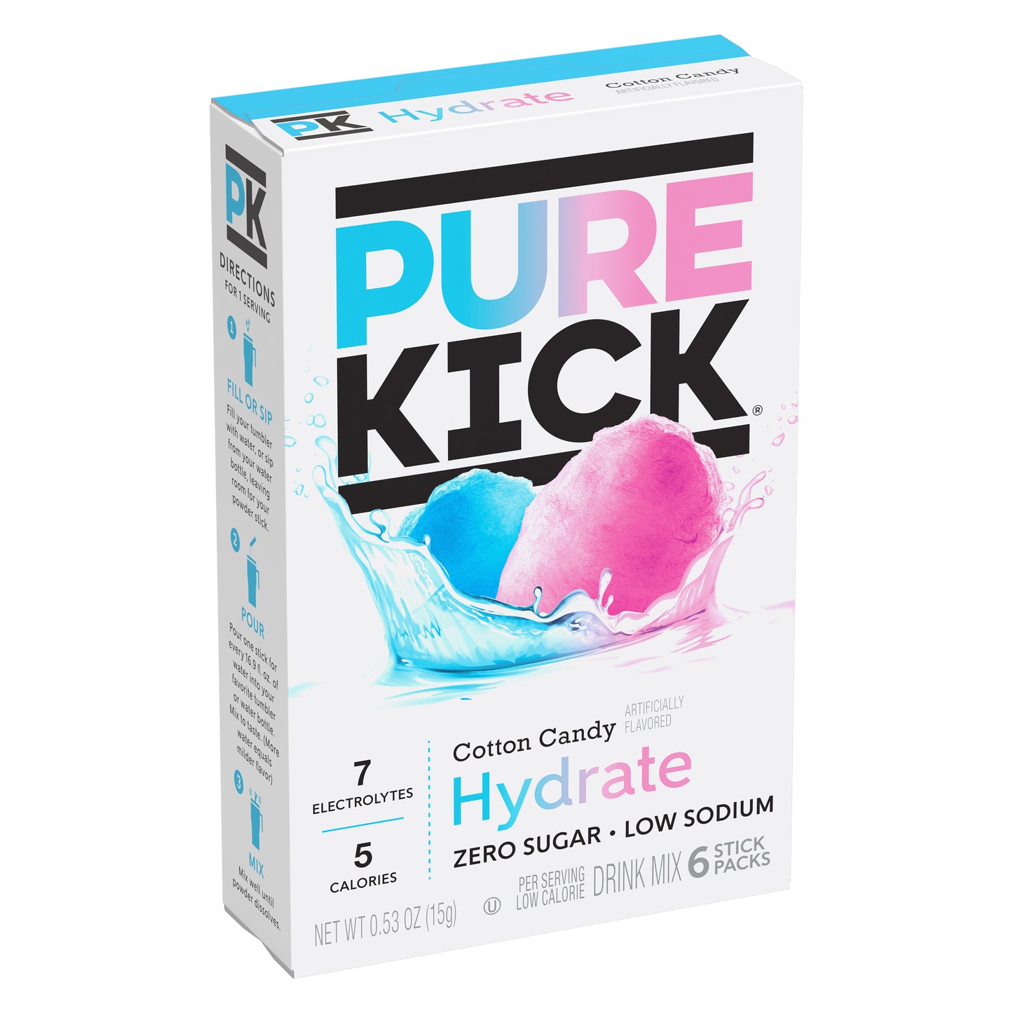 Pure Kick Hydrate - Cotton Candy, 6 CT