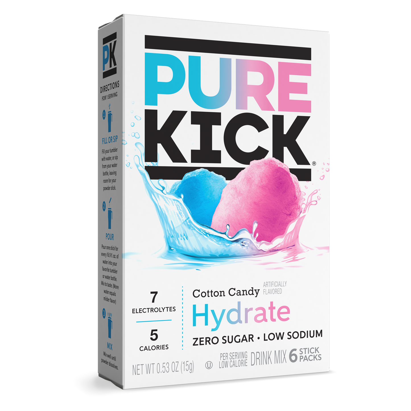 Pure Kick Hydrate - Cotton Candy, 6 CT