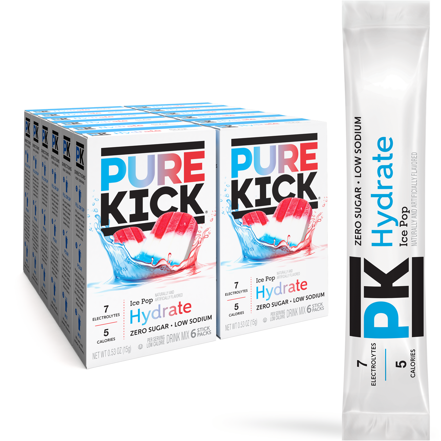 Pure Kick Hydrate - Ice Pop, 6 CT