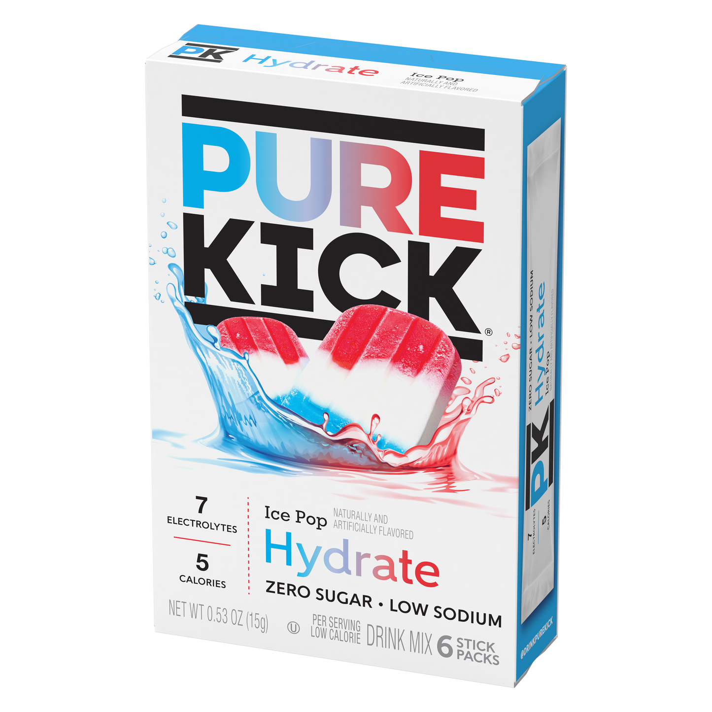 Pure Kick Hydrate - Ice Pop, 6 CT