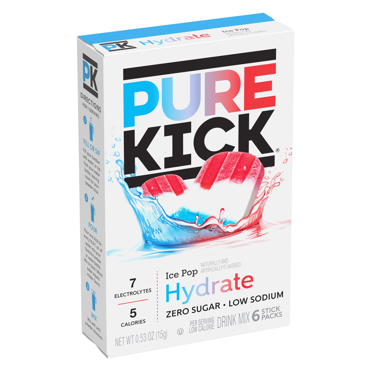Pure Kick Hydrate - Ice Pop, 6 CT