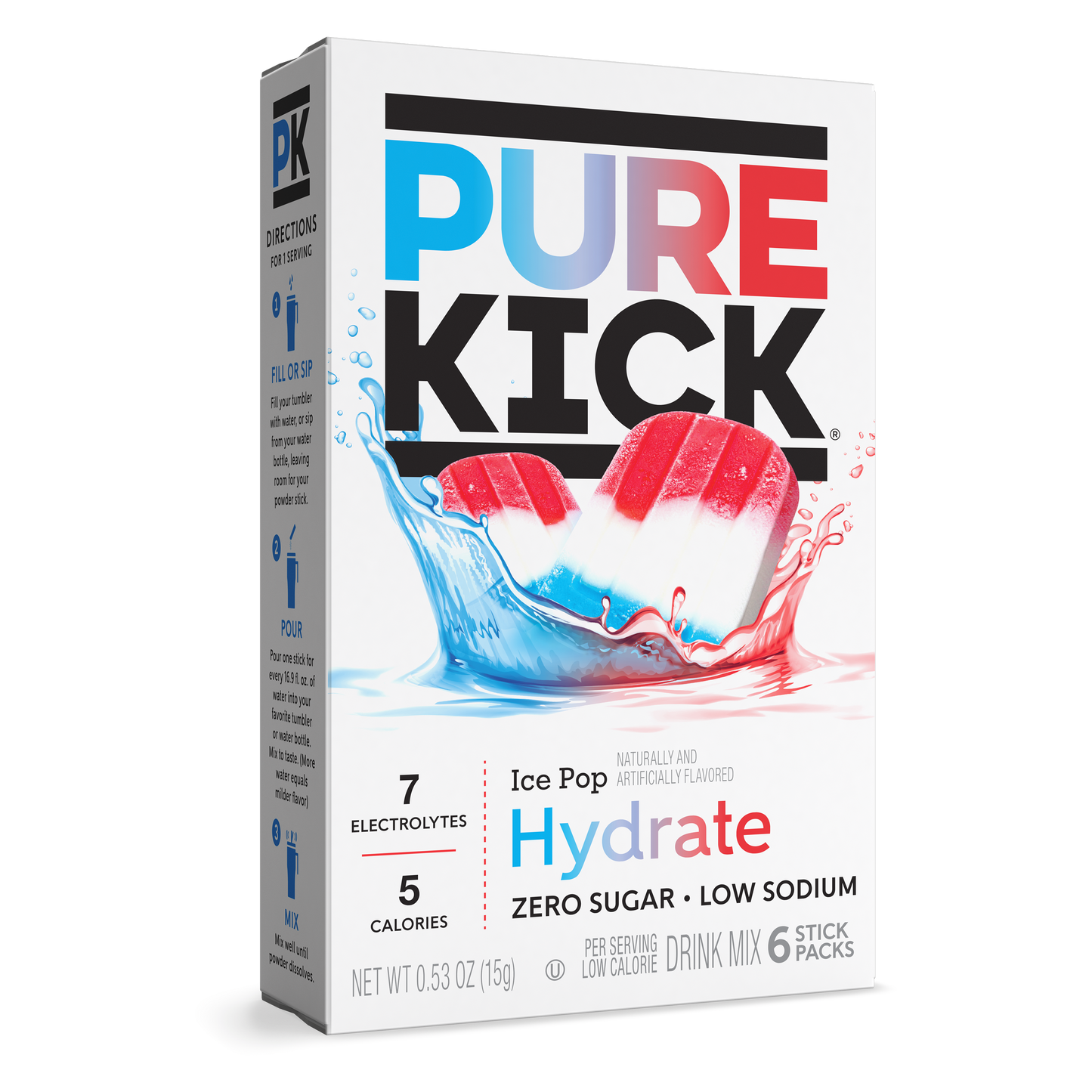 Pure Kick Hydrate - Ice Pop, 6 CT