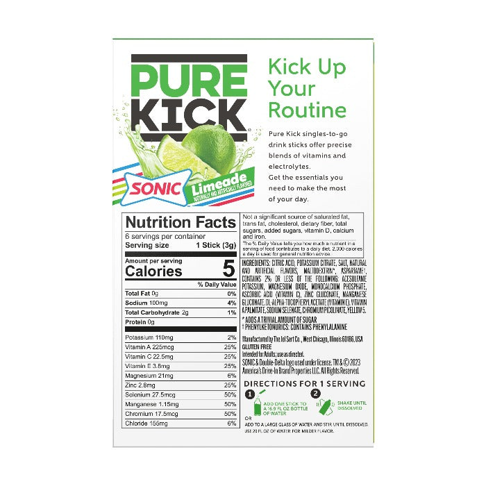 Kick up Your Routine With Sonic Limeade, Sonic Limeade Box back