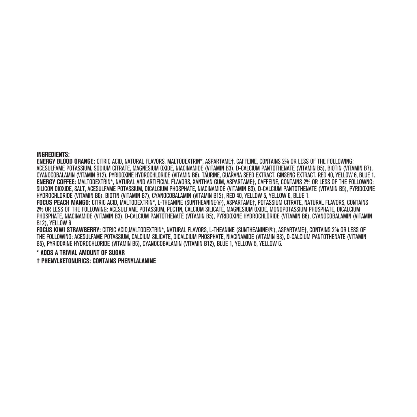 Pure Kick Energy Focus Variety Pack 40ct