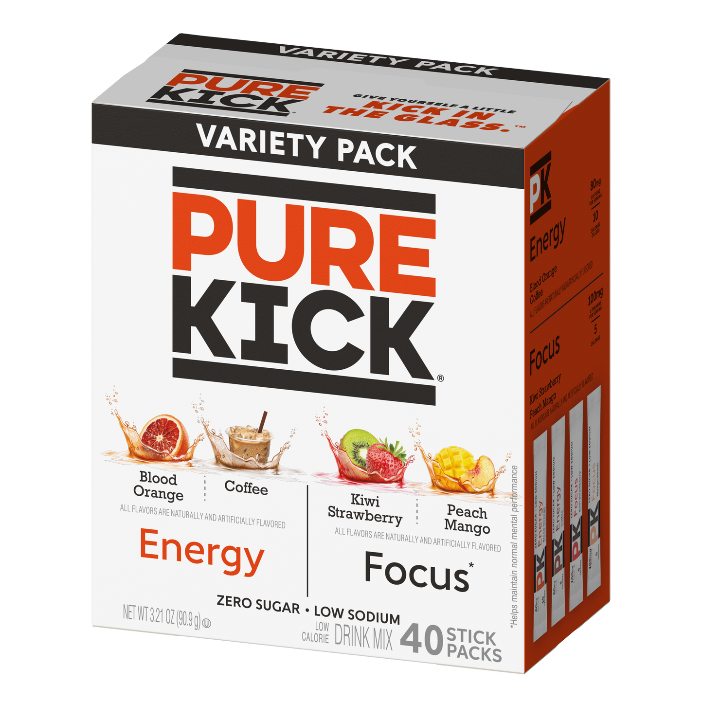 Pure Kick Energy Focus Variety Pack 40ct