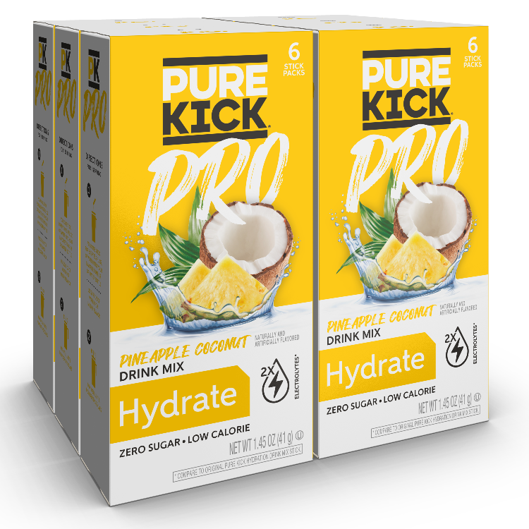 Pineapple Coconut Vitamin Water 12 Count, Pineapple Coconut Hydration Packet Boxes