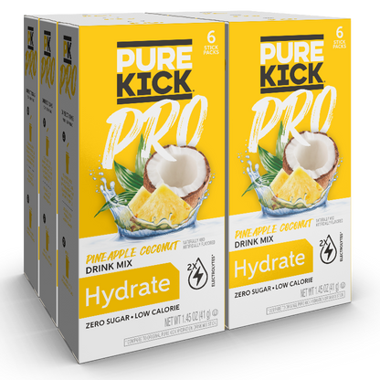 Pure Kick Pro Sugar-Free Pineapple Coconut Hydration Powder Packets Pure Kick Pro Sugar-Free Pineapple Coconut Hydration Powder Packets