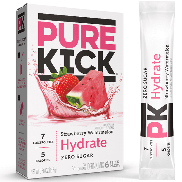 Strawberry Watermelon Flavored Electrolyte Powder, Strawberry and Watermelon Flavored Hydration Drink Powder, Delicious Fruit-Flavored Hydration Mix