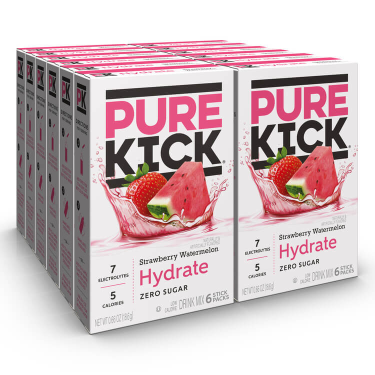 Pure Kick Strawberry Watermelon Case of 12, Pure Kick Hydrate Strawberry Watermelon Case of 12, Pure Kick Hydrate Case, Pure Kick Hydrate Singles to go, Pure Kick Hydrate STG