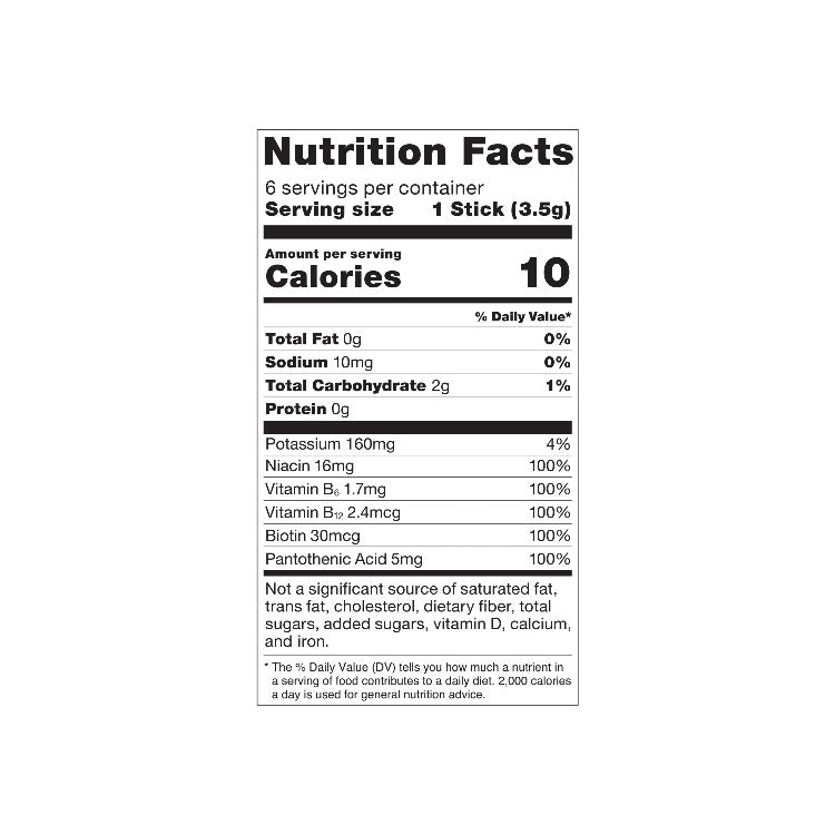 Pure Kick Blue Raspberry Singles to Go Nutritional Information, Pure Kick Blue Raspberry Singles to Go Nutritional Facts, Pure Kick Blue Raspberry Nutritional facts