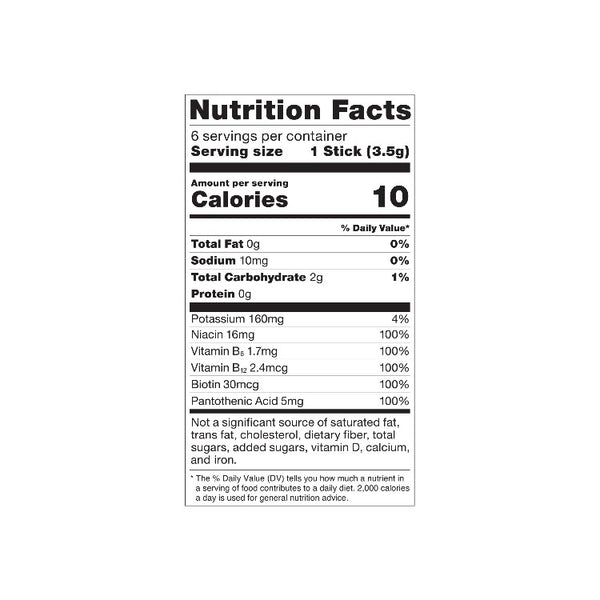 Pure Kick Green Apple Singles to Go Nutritional Information, Pure Kick Green Apple Singles to Go Nutritional Facts